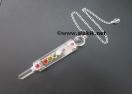 Crystal Quartz 7 Chakra Wand cum pendulum cum pendant